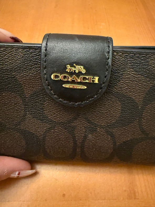 Coach wallet brown/black slightly used